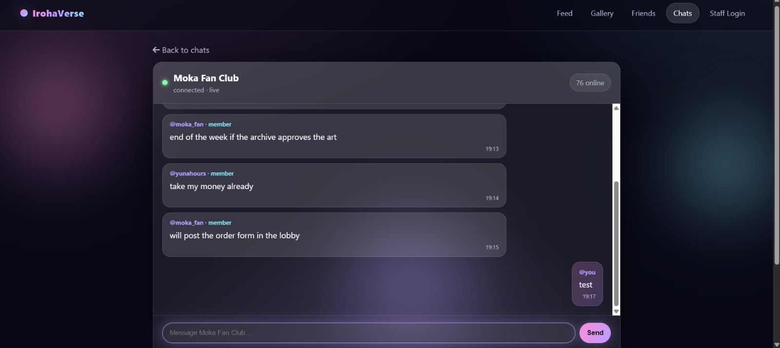 IrohaVerse network-forensics lab interface screenshot, image 3 of 5