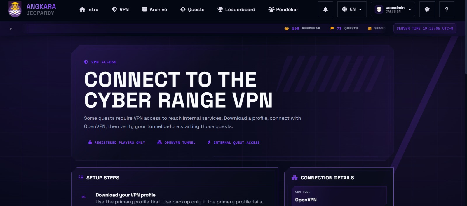 UiTM Cyber Range platform and infrastructure screenshot, image 2 of 8