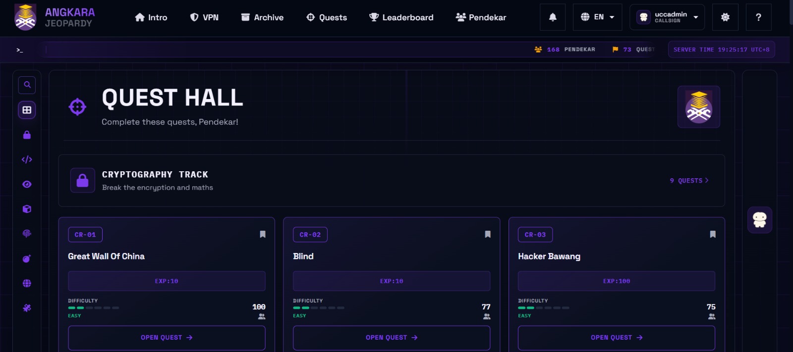 UiTM Cyber Range platform and infrastructure screenshot, image 3 of 8